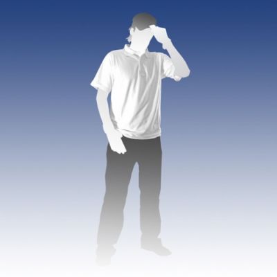 Subli Polo shirt wit - 220 grams maat XXL