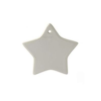SUBLI Kerstboom Ster - keramisch 78 x 78 mm.