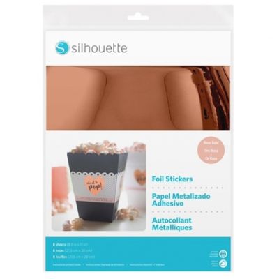 Silhouette Printable Rose Gold Foil - pakket 8 vel formaat 21 x 28 cm.