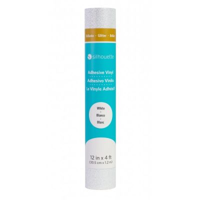 Silhouette Glitter Vinyl White
