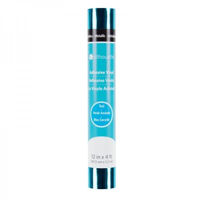 Silhouette metallic vinyl teal